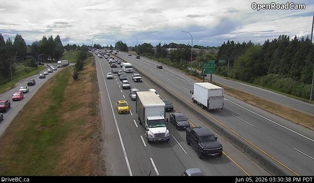 Hwy 91 at No.6 Road - W