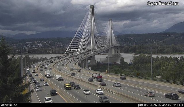 No 1 Hwy And Port Mann Bridge