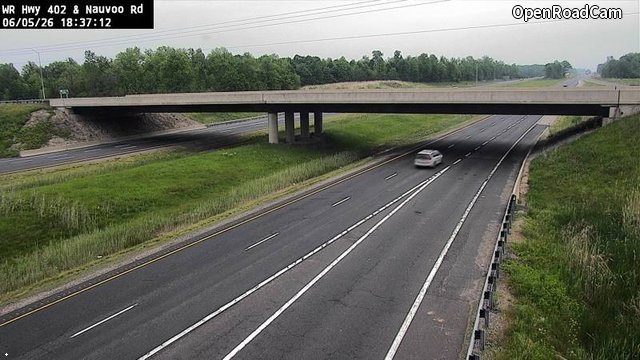 Highway 402 near Nauvoo Road
