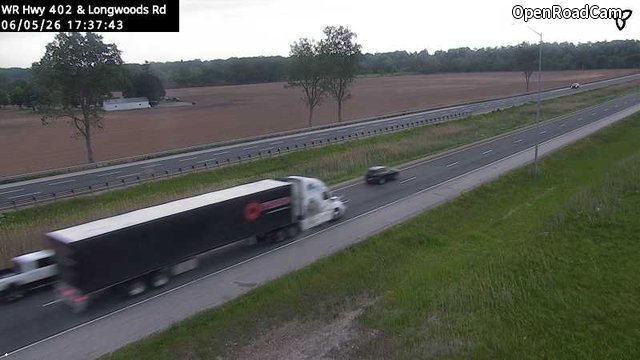 Highway 402 at Longwoods Road