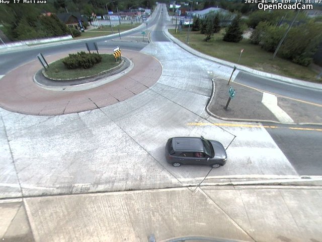 Highway 17 at Mattawan Roundabout