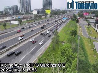Gardiner Expressway near Kipling Avenue