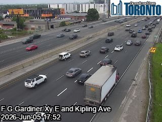 Gardiner Expressway near Wickman Road