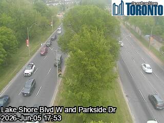 Lake Shore Boulevard east of Colborne Lodge Drive