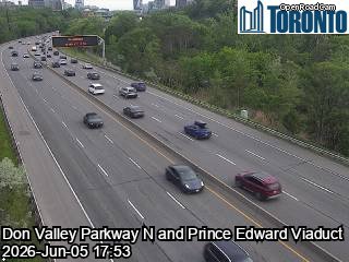 Don Valley Parkway near Prince Edward Viaduct