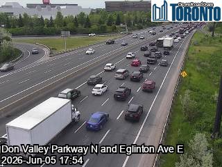Don Valley Parkway near Eglinton Avenue