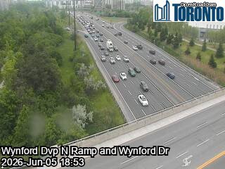 Don Valley Parkway near WynfoRoad Drive