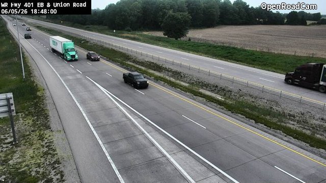 Highway 401 Eastbound at Union Road