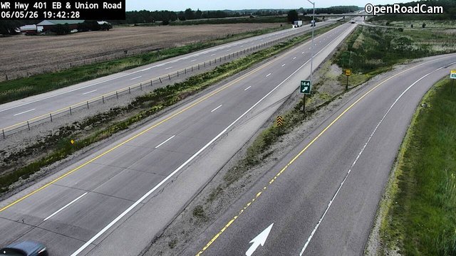 Highway 401 Eastbound at Union Road