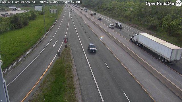 Highway 401 at Percy Street