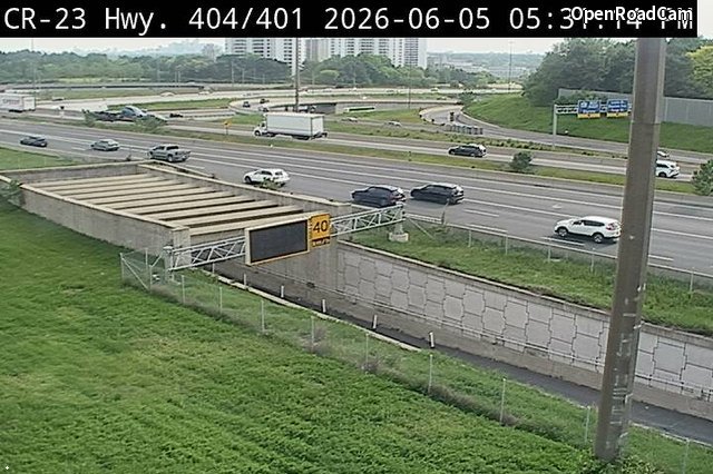 Highway 404 near Highway 401