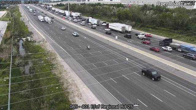 Highway 401 East of Regional Road 25