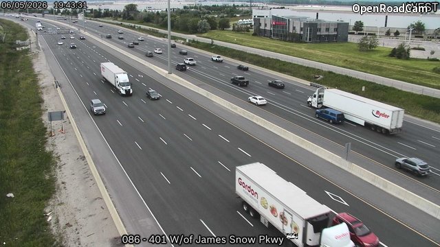 Highway 401 West of James Snow Parkway
