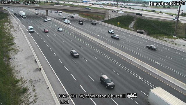 Highway 401 West of Winston Churchill Boulevard