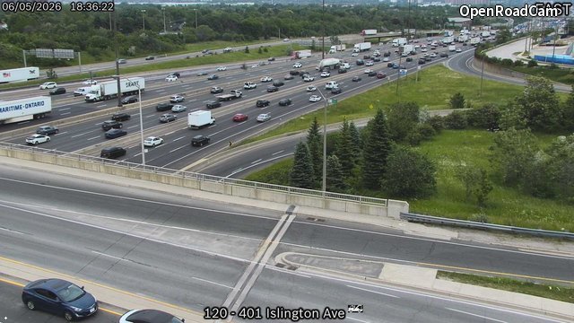 Highway 401 near Islington Avenue