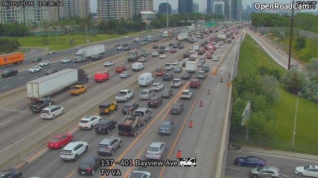Highway 401 near Bayview Avenue