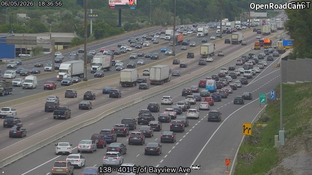 Highway 401 East of Bayview Avenue