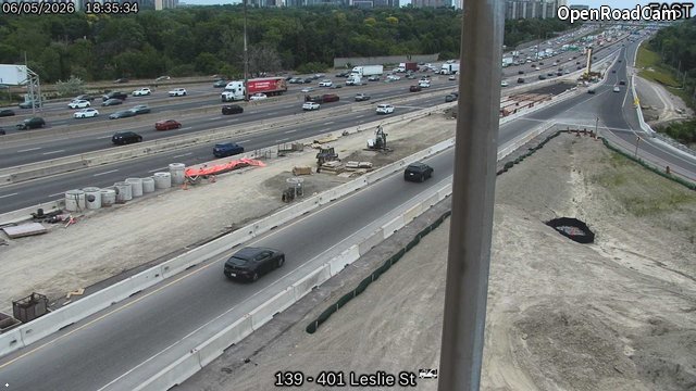 Highway 401 near Leslie Street