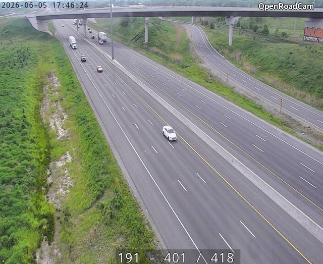 Highway 401 near Highway 418