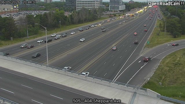 Highway 404 near Sheppard Avenue