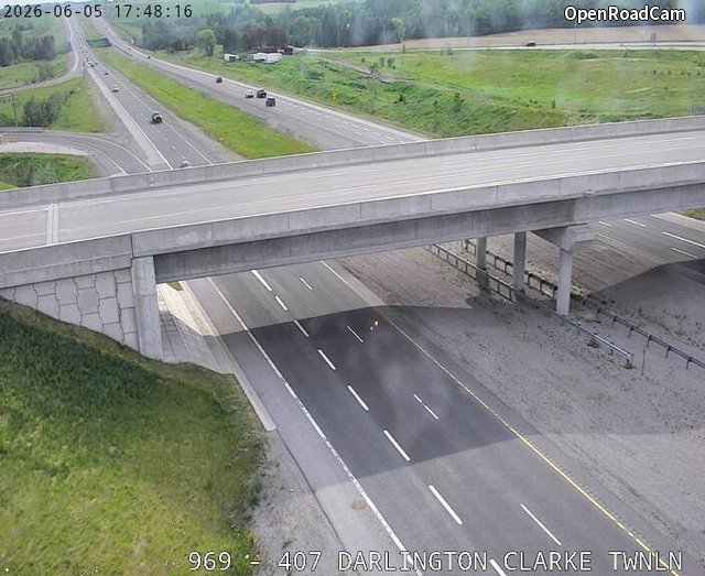 Highway 407 near Darlington Clarke Townline Road