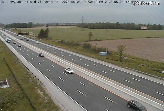 Highway 401 near Old Victoria Road South