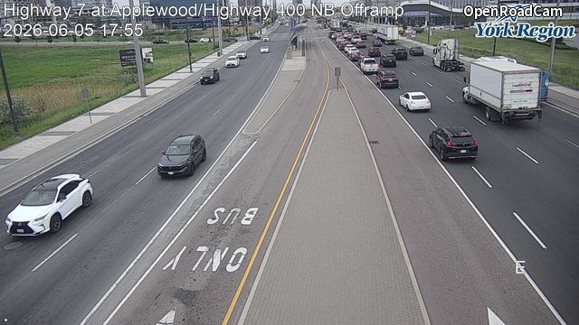 Highway 7 at Applewood/Highway 400 NB Offramp
