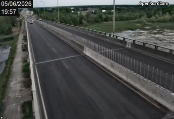 Aut. 55 (direction sud) sur le pont Laviolette (côté Bécancour)