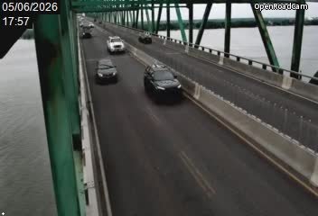 Aut. 55 (direction nord) sur le pont Laviolette (côté Bécancour)