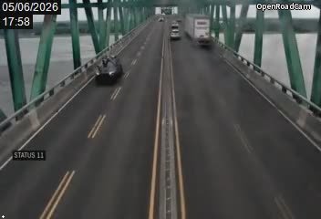 Aut. 55 (direction sud) dans la travée nord du pont Laviolette