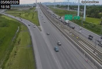 Aut. 10 à la hauteur du pont Samuel-De Champlain (côté Brossard)