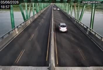 Aut. 55 (direction sud) dans la travée sud du pont Laviolette