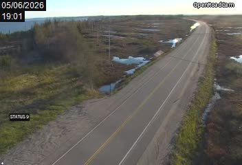 Route 138 à la hauteur de Havre-St-Pierre (km 1208)
