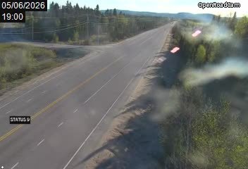 Route 138 à la hauteur du Poste Arnaud (Sept-Îles km 977)