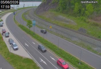 Route 136 (direction ouest) à la hauteur de l'Anse St-Michel