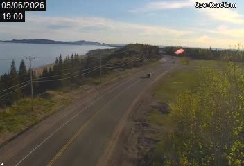 Route 138 à la hauteur de Sept-Îles (km 1011)