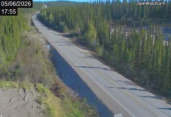 Route 389 à la hauteur de Rivière-aux-Outardes (km 316)