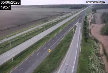 Aut. 15 à la hauteur du poste de contrôle de la SAAQ à Saint-Bernard-de-Lacolle (km 3)