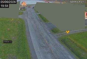 Route 132 à la hauteur du secteur Cap-des-Rosiers (Gaspé)
