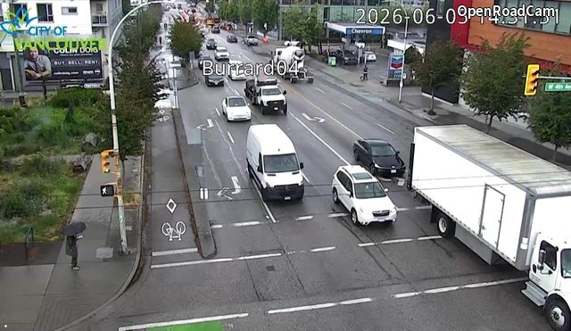 Burrard St and W 4th Ave - North