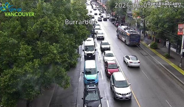 Burrard St and W 4th Ave - West