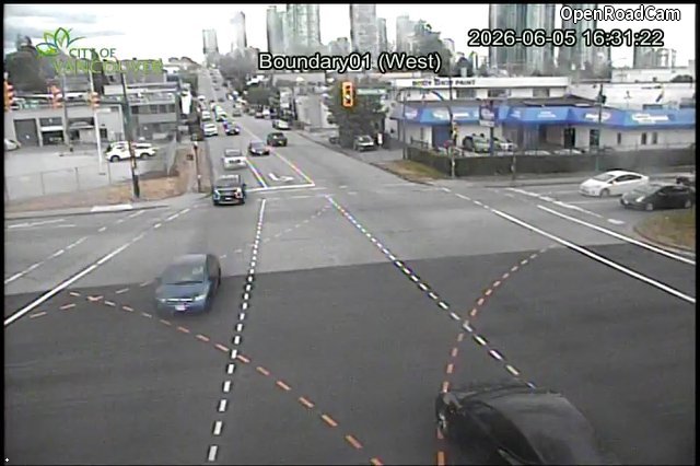 Boundary Road and E 1st Ave - East