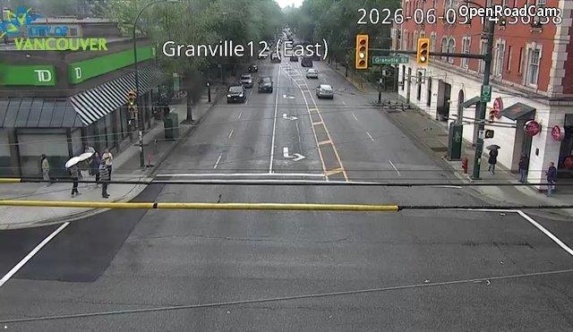 Granville St and W 12th Ave - West