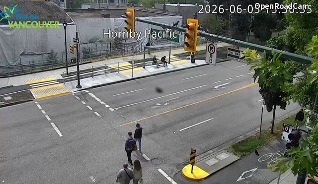 Hornby St and Pacific St - West