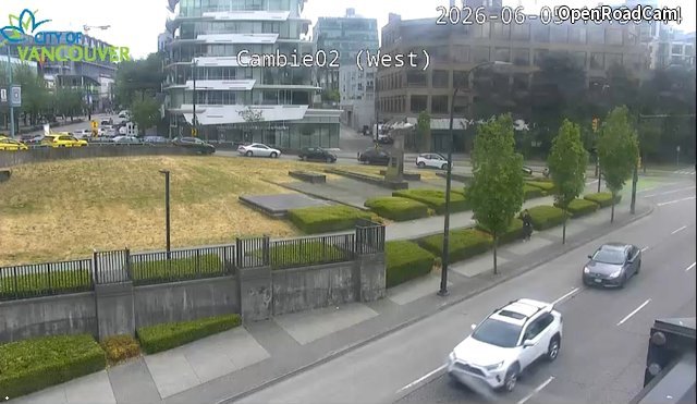 Cambie St and W 2nd Ave - West intersection - South