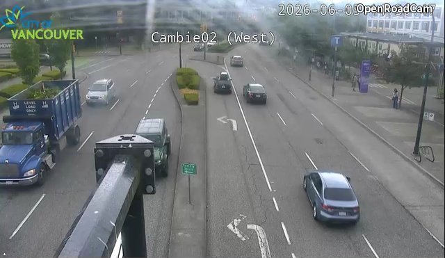 Cambie St and W 2nd Ave - West intersection - West