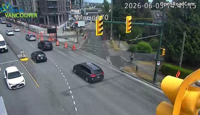 SW Marine Drive and W 70th Ave - East