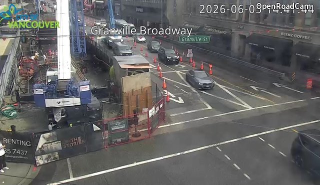 Granville St and W Broadway Ave - East