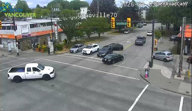 Granville St and W 70th Ave - East