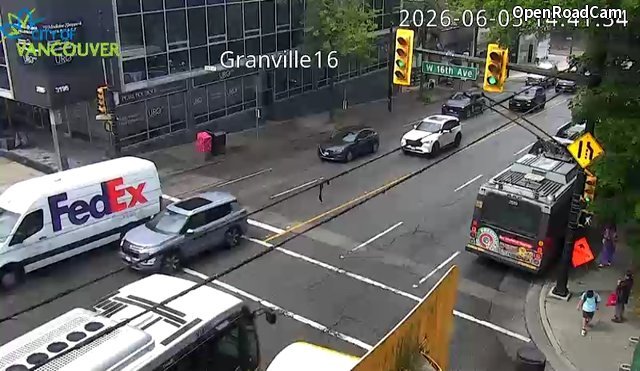 Granville St and W 16th Ave - North